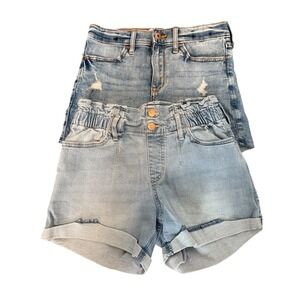 Abercrombie Kids Denim Shorts Bundle Girls 13/14 High-Rise, Mini Mom & Bike
